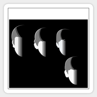 Beatles Faces Album Silhouette Small Chest Variant Sticker